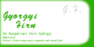gyorgyi hirn business card